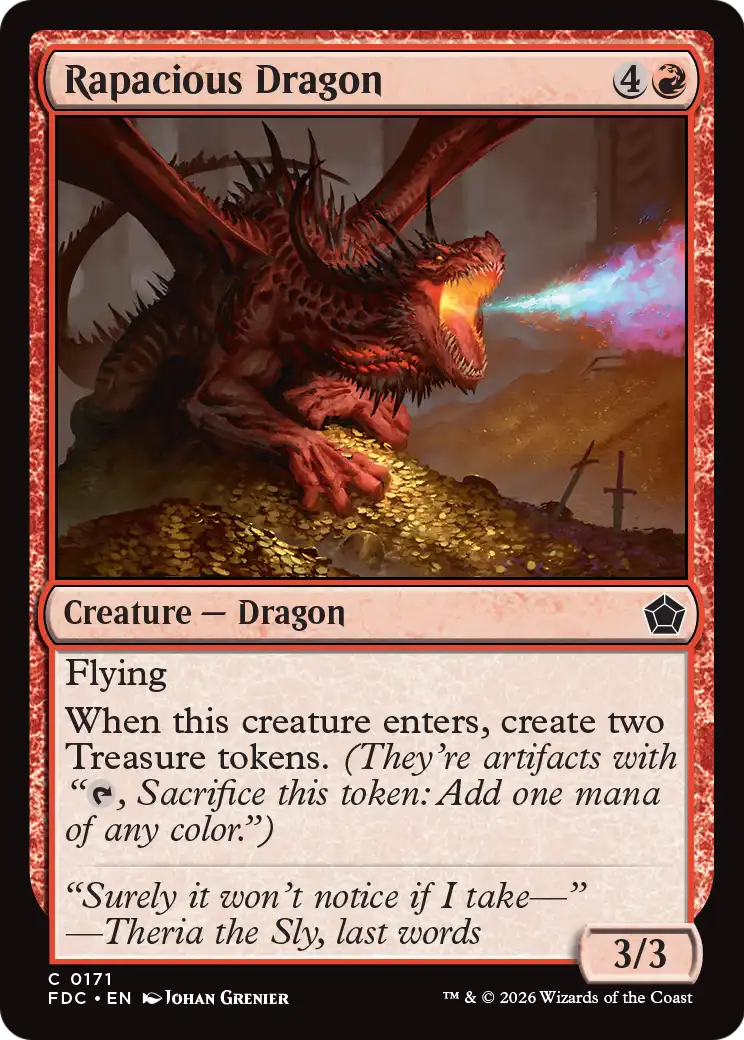 Rapacious Dragon [Foundations Commander] | Red Claw Gaming