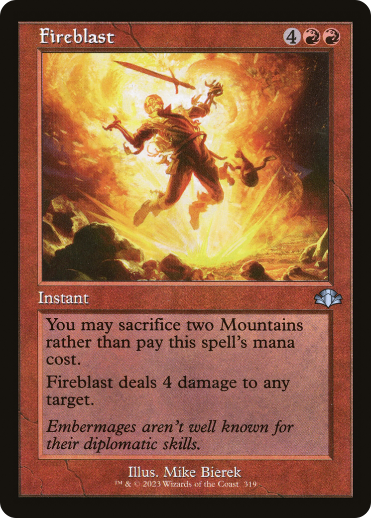 Fireblast (Retro) [Dominaria Remastered] MTG Single Magic: The Gathering | Red Claw Gaming