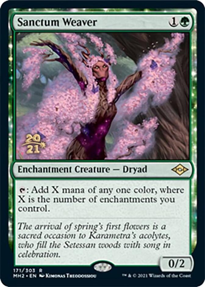Sanctum Weaver [Modern Horizons 2 Prerelease Promos] MTG Single Magic: The Gathering | Red Claw Gaming
