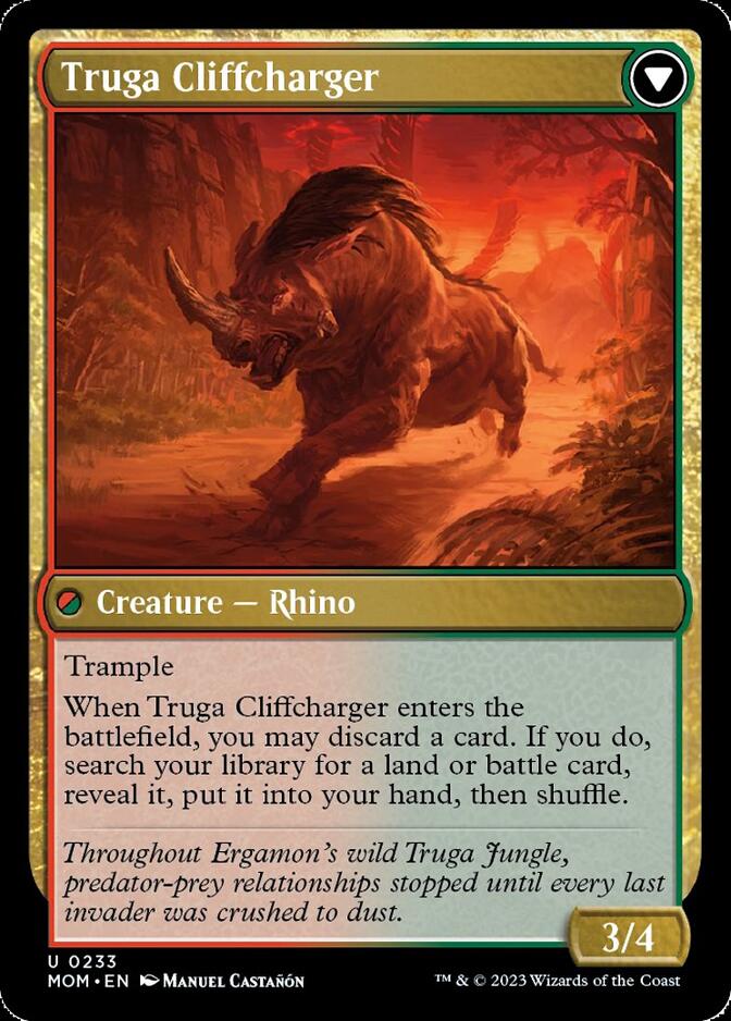 Invasion of Ergamon // Truga Cliffcharger [March of the Machine] MTG Single Magic: The Gathering    | Red Claw Gaming