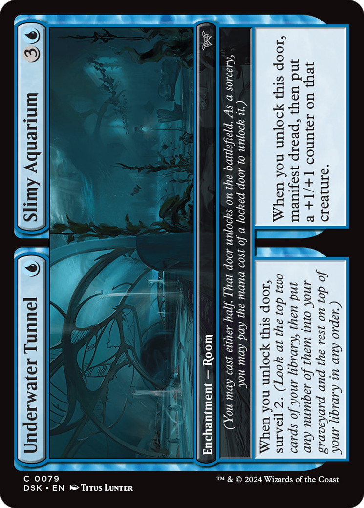 Underwater Tunnel // Slimy Aquarium [Duskmourn: House of Horror] MTG Single Magic: The Gathering | Red Claw Gaming