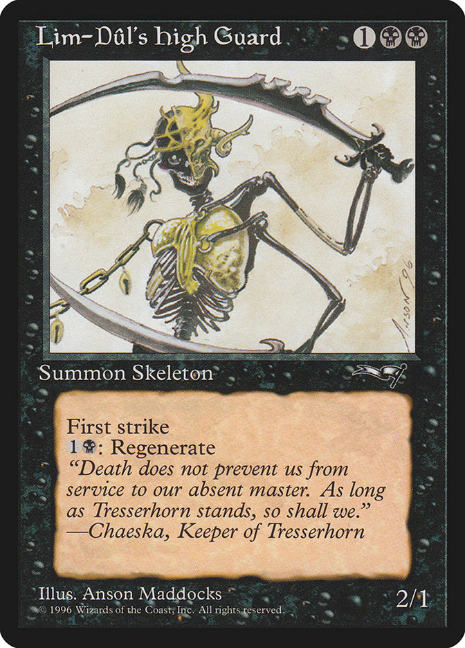 Lim-Dul's High Guard (Holding Sword) [Alliances] MTG Single Magic: The Gathering | Red Claw Gaming