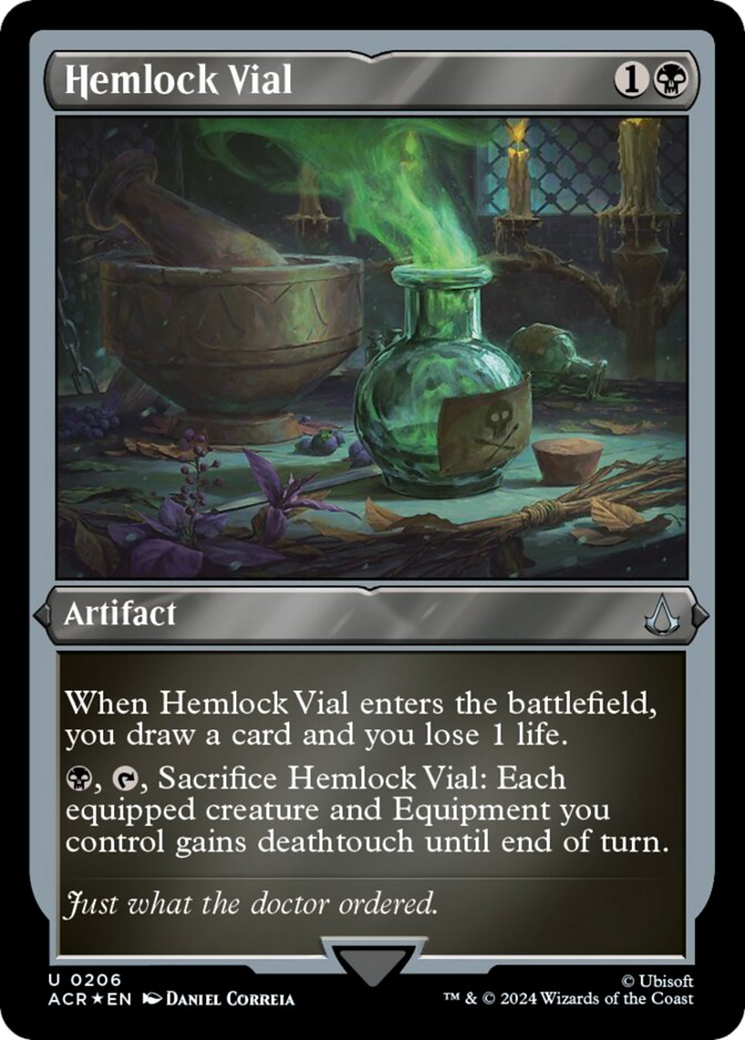 Hemlock Vial (Foil Etched) [Assassin's Creed] MTG Single Magic: The Gathering | Red Claw Gaming