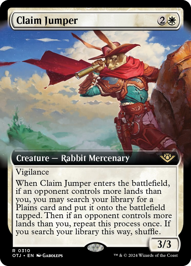 Claim Jumper (Extended Art) [Outlaws of Thunder Junction] MTG Single Magic: The Gathering    | Red Claw Gaming
