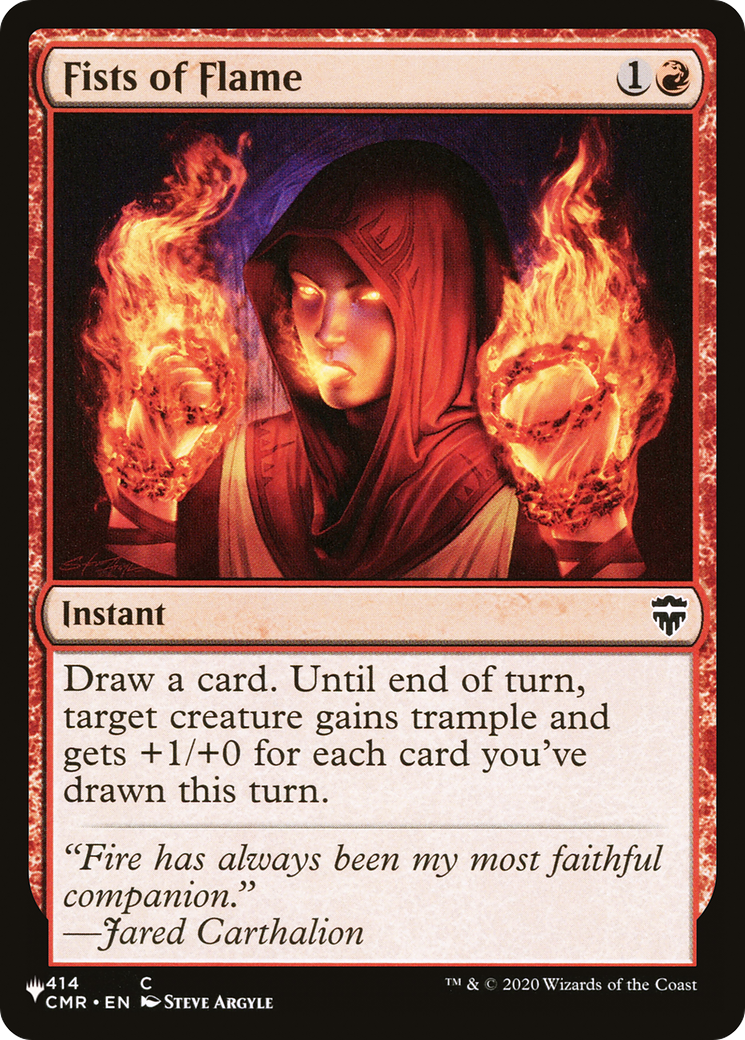 Fists of Flame [The List] MTG Single Magic: The Gathering | Red Claw Gaming