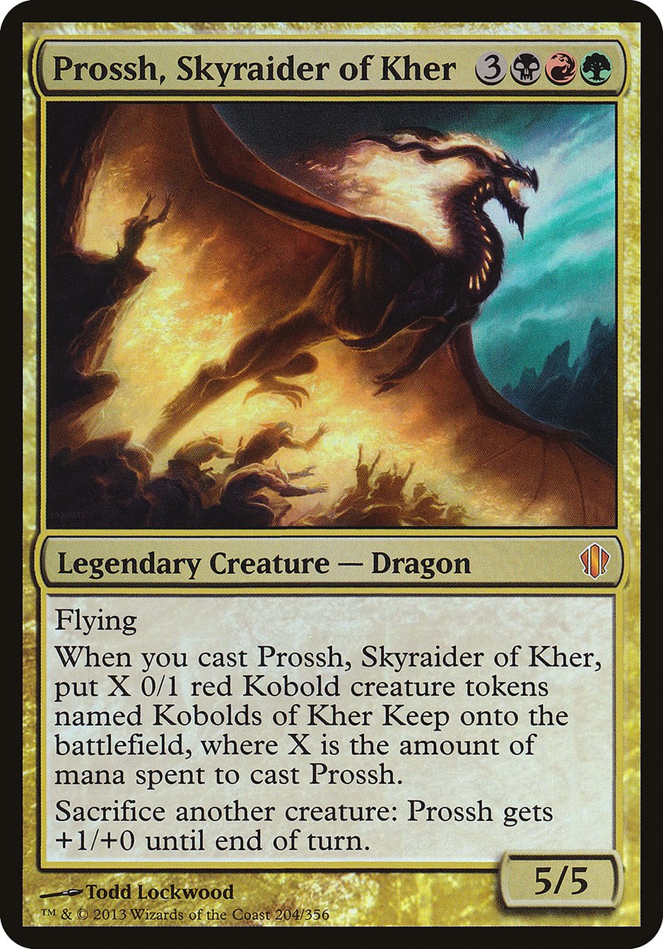 Prossh, Skyraider of Kher (Oversized) [Commander 2013 Oversized] MTG Single Magic: The Gathering | Red Claw Gaming
