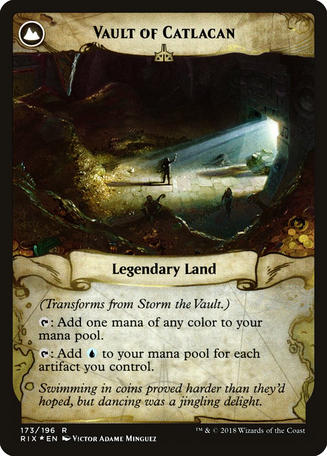Storm the Vault // Vault of Catlacan [Rivals of Ixalan Prerelease Promos] MTG Single Magic: The Gathering | Red Claw Gaming