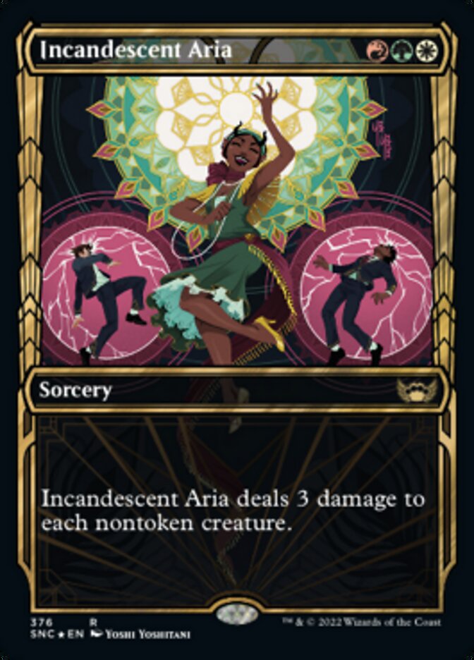 Incandescent Aria (Showcase Golden Age Gilded Foil) [Streets of New Capenna] MTG Single Magic: The Gathering | Red Claw Gaming