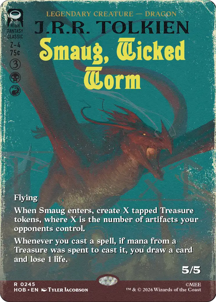 Smaug, Wicked Worm (Borderless) [The Hobbit] | Red Claw Gaming