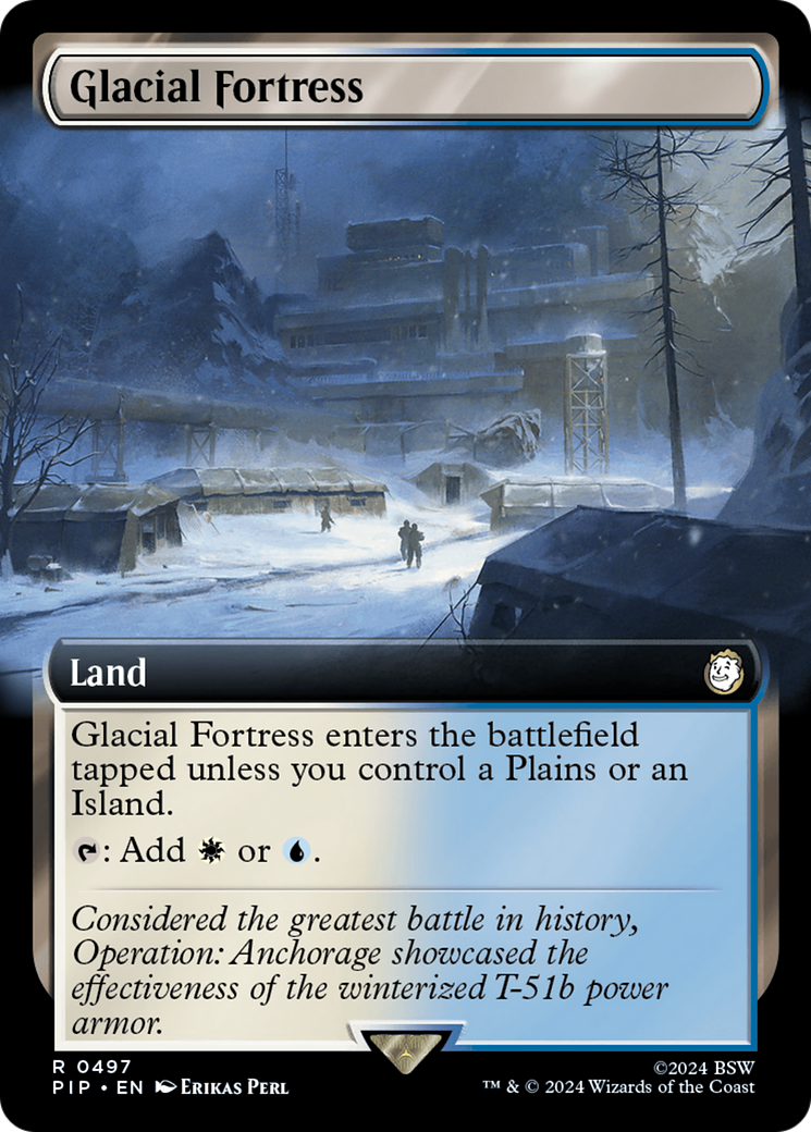 Glacial Fortress (Extended Art) [Fallout] MTG Single Magic: The Gathering    | Red Claw Gaming
