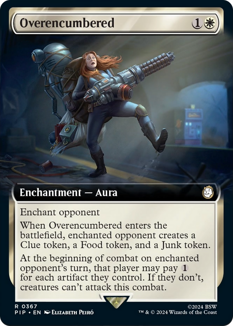 Overencumbered (Extended Art) [Fallout] MTG Single Magic: The Gathering    | Red Claw Gaming