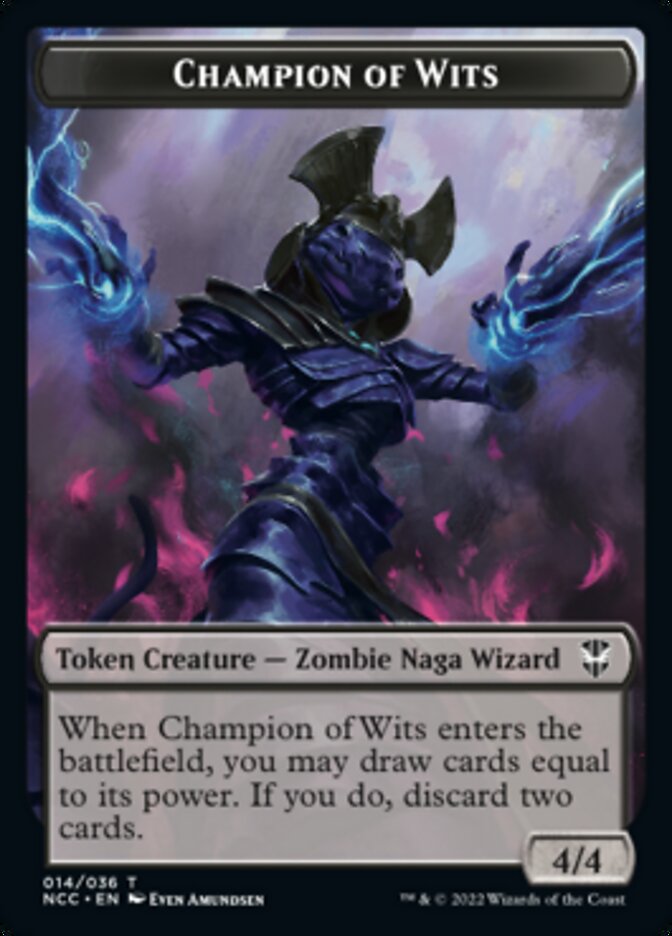 Tentacle // Champion of Wits Double-Sided Token [Streets of New Capenna Commander Tokens] MTG Single Magic: The Gathering | Red Claw Gaming