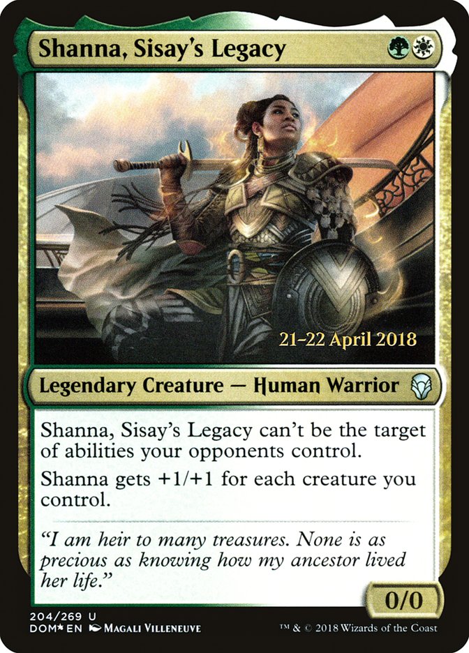 Shanna, Sisay's Legacy [Dominaria Prerelease Promos] MTG Single Magic: The Gathering | Red Claw Gaming