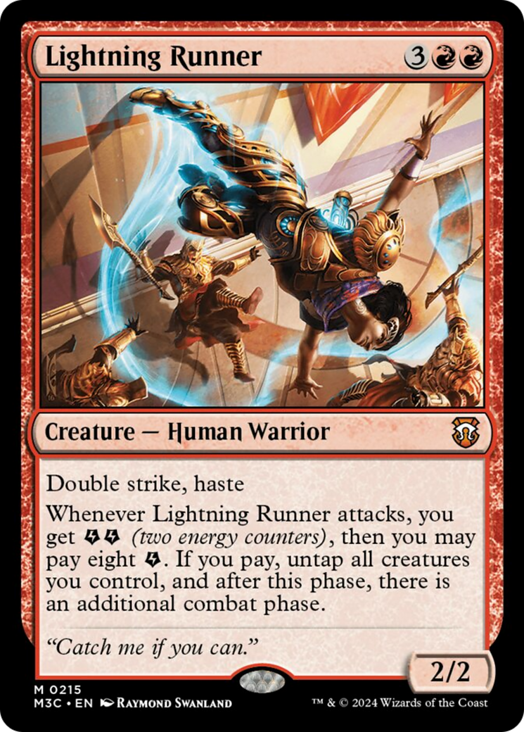 Lightning Runner (Ripple Foil) [Modern Horizons 3 Commander] MTG Single Magic: The Gathering    | Red Claw Gaming