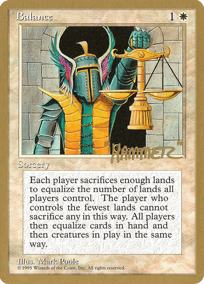 Balance (Shawn "Hammer" Regnier) [Pro Tour Collector Set] MTG Single Magic: The Gathering | Red Claw Gaming