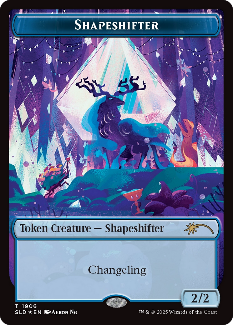 Shapeshifter Token (1906) (Double Rainbow Foil) [Secret Lair Drop Series] MTG Single Magic: The Gathering | Red Claw Gaming