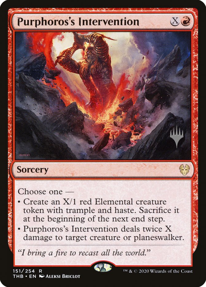 Purphoros's Intervention (Promo Pack) [Theros Beyond Death Promos] MTG Single Magic: The Gathering | Red Claw Gaming