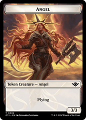 Treasure // Angel Double-Sided Token [Outlaws of Thunder Junction Tokens] MTG Single Magic: The Gathering | Red Claw Gaming