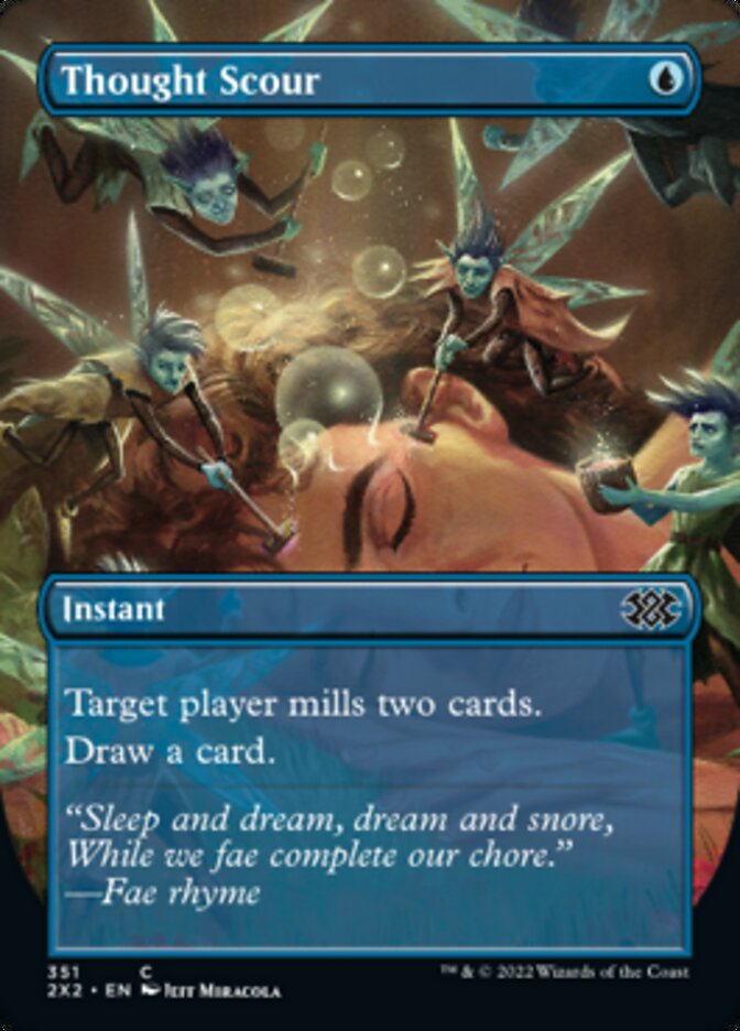 Thought Scour (Borderless Alternate Art) [Double Masters 2022] MTG Single Magic: The Gathering    | Red Claw Gaming