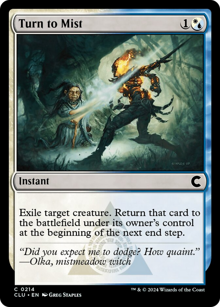 Turn to Mist [Ravnica: Clue Edition] MTG Single Magic: The Gathering | Red Claw Gaming