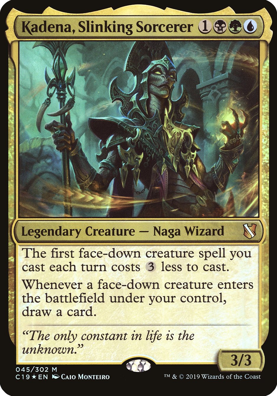 Kadena, Slinking Sorcerer (Oversized) [Commander 2019 Oversized] MTG Single Magic: The Gathering | Red Claw Gaming