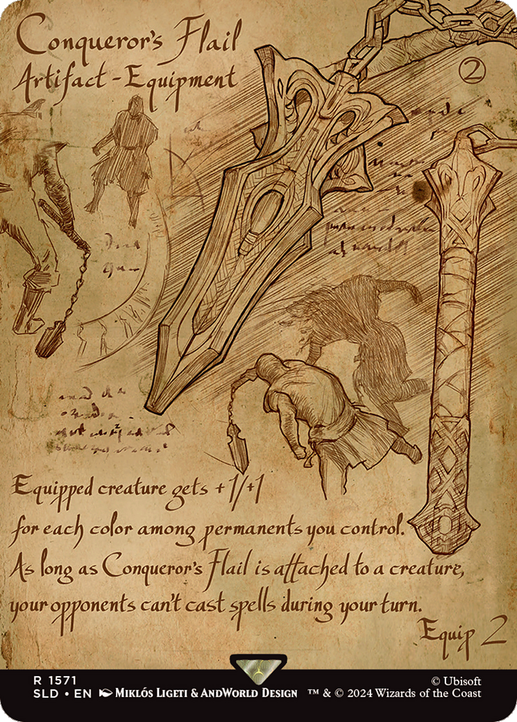 Conqueror's Flail (Rainbow Foil) [Secret Lair Drop Series] MTG Single Magic: The Gathering | Red Claw Gaming