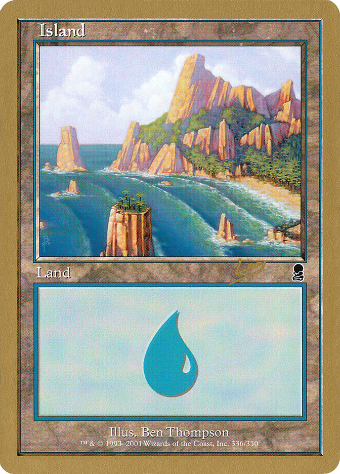 Island (rl336a) (Raphael Levy) [World Championship Decks 2002] MTG Single Magic: The Gathering | Red Claw Gaming