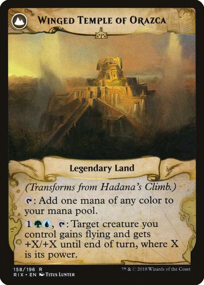 Hadana's Climb // Winged Temple of Orazca [Rivals of Ixalan] MTG Single Magic: The Gathering | Red Claw Gaming