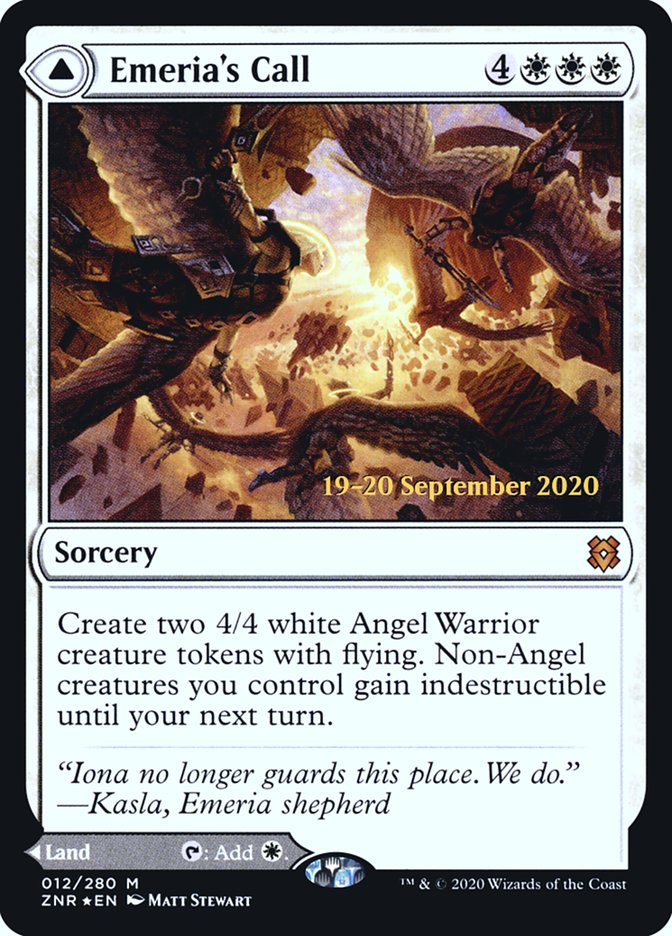 Emeria's Call // Emeria, Shattered Skyclave [Zendikar Rising Prerelease Promos] MTG Single Magic: The Gathering | Red Claw Gaming