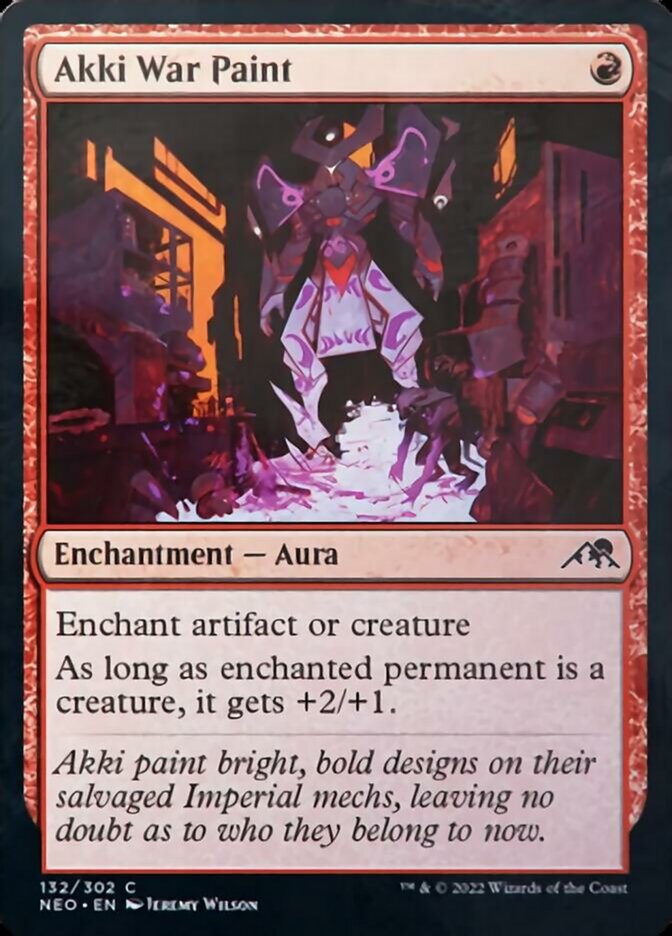 Akki War Paint [Kamigawa: Neon Dynasty] MTG Single Magic: The Gathering    | Red Claw Gaming