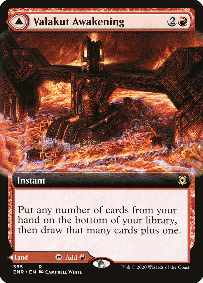 Valakut Awakening // Valakut Stoneforge (Extended Art) [Zendikar Rising] MTG Single Magic: The Gathering | Red Claw Gaming