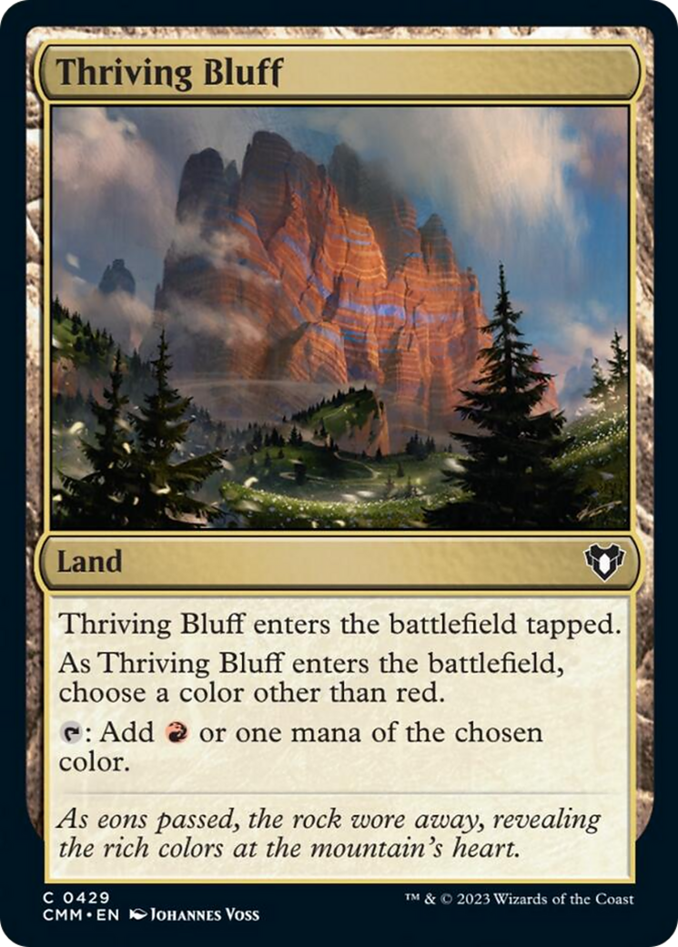 Thriving Bluff [Commander Masters] MTG Single Magic: The Gathering | Red Claw Gaming