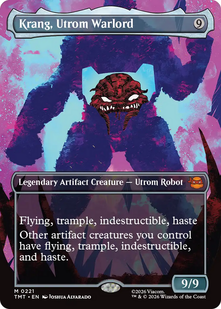 Krang, Utrom Warlord (Borderless) [Teenage Mutant Ninja Turtles] MTG Single Magic: The Gathering | Red Claw Gaming