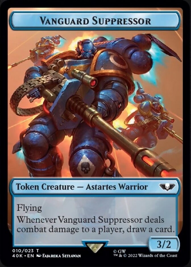 Soldier (004) // Vanguard Suppressor Double-Sided Token (Surge Foil) [Warhammer 40,000 Tokens] MTG Single Magic: The Gathering | Red Claw Gaming