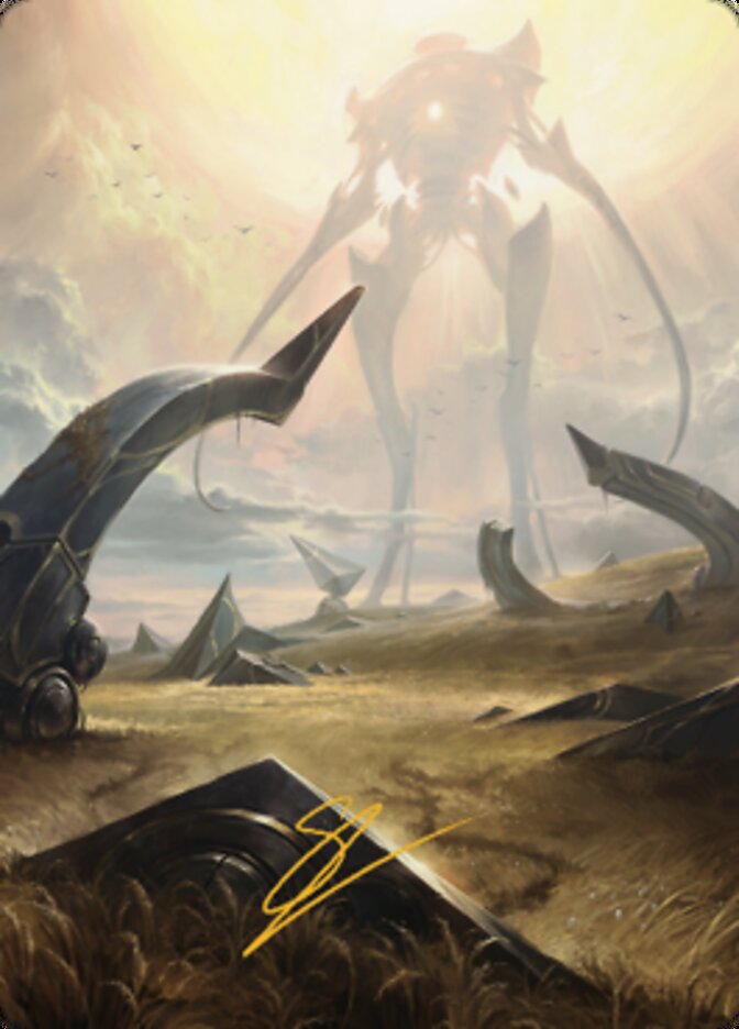 Plains (1) Art Card (Gold-Stamped Signature) [The Brothers' War Art Series] MTG Single Magic: The Gathering | Red Claw Gaming