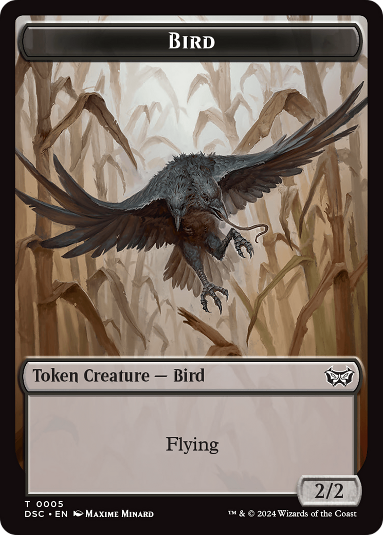 Demon // Bird Double-Sided Token [Duskmourn: House of Horror Commander Tokens] MTG Single Magic: The Gathering | Red Claw Gaming