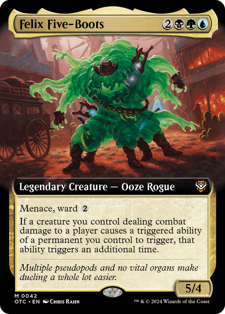 Felix Five-Boots (Extended Art) [Outlaws of Thunder Junction Commander] MTG Single Magic: The Gathering | Red Claw Gaming