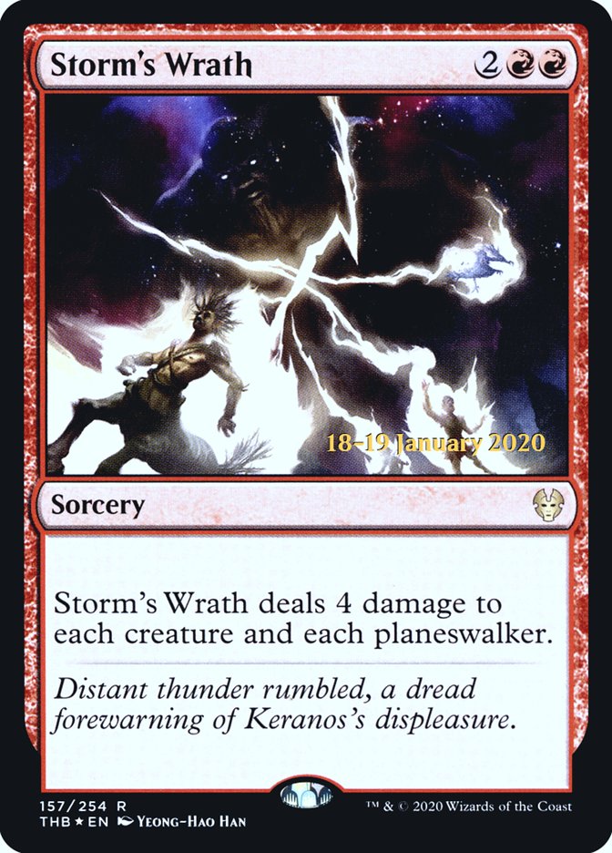 Storm's Wrath [Theros Beyond Death Prerelease Promos] MTG Single Magic: The Gathering | Red Claw Gaming