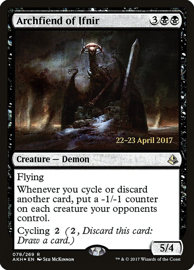 Archfiend of Ifnir [Amonkhet Prerelease Promos] MTG Single Magic: The Gathering | Red Claw Gaming