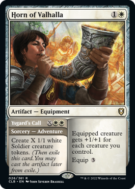 Horn of Valhalla // Ysgard's Call [Commander Legends: Battle for Baldur's Gate] MTG Single Magic: The Gathering | Red Claw Gaming