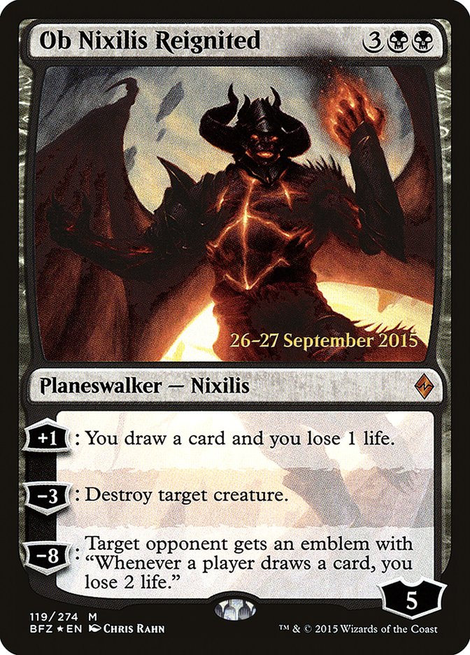 Ob Nixilis Reignited [Battle for Zendikar Prerelease Promos] MTG Single Magic: The Gathering | Red Claw Gaming