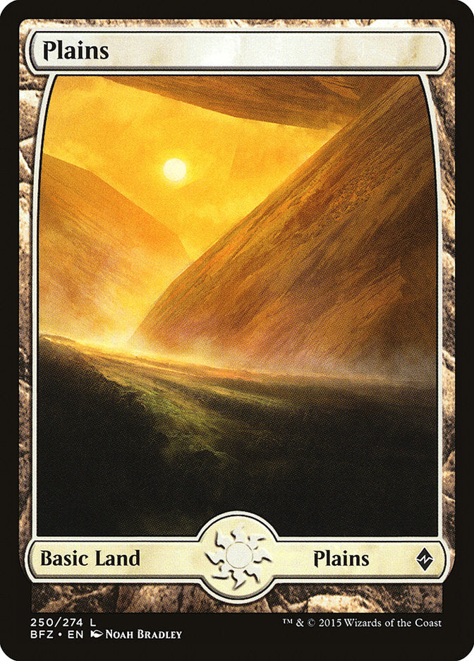 Plains (250) (Full Art) [Battle for Zendikar] MTG Single Magic: The Gathering | Red Claw Gaming
