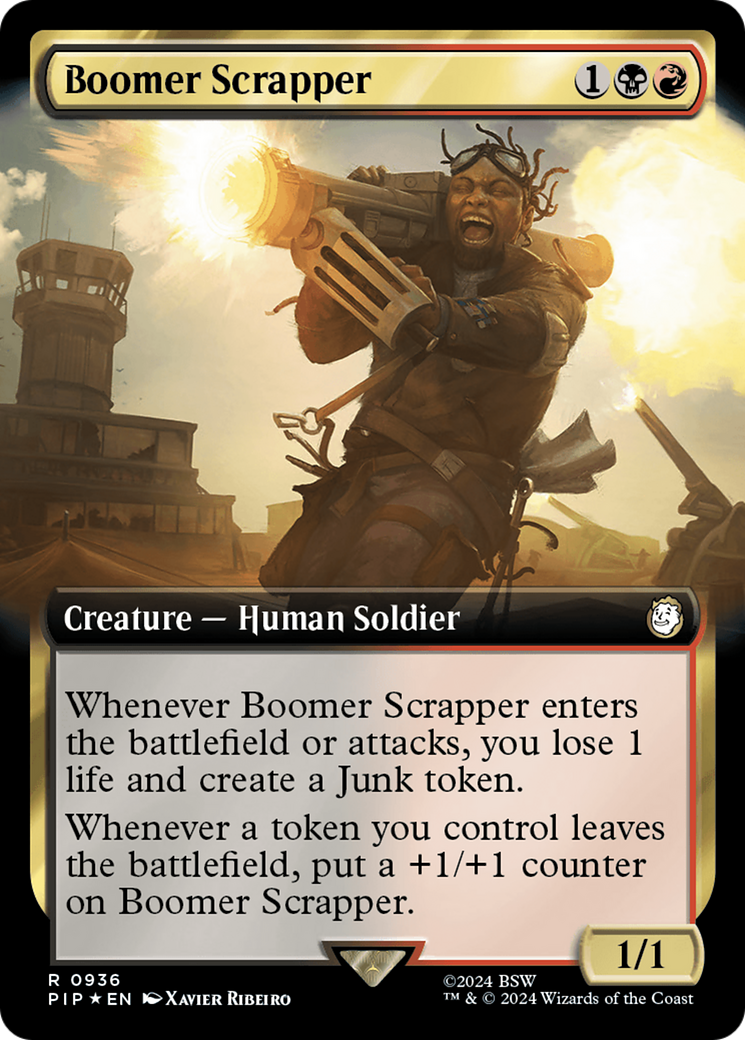 Boomer Scrapper (Extended Art) (Surge Foil) [Fallout] MTG Single Magic: The Gathering    | Red Claw Gaming