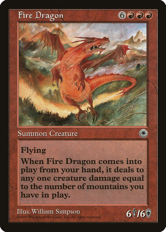 Fire Dragon [Portal] MTG Single Magic: The Gathering | Red Claw Gaming