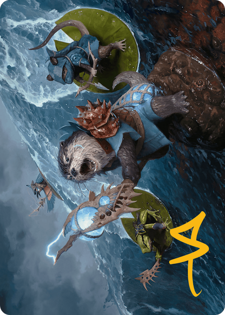 Valley Floodcaller Art Card (Gold-Stamped Signature) [Bloomburrow Art Series] MTG Single Magic: The Gathering    | Red Claw Gaming