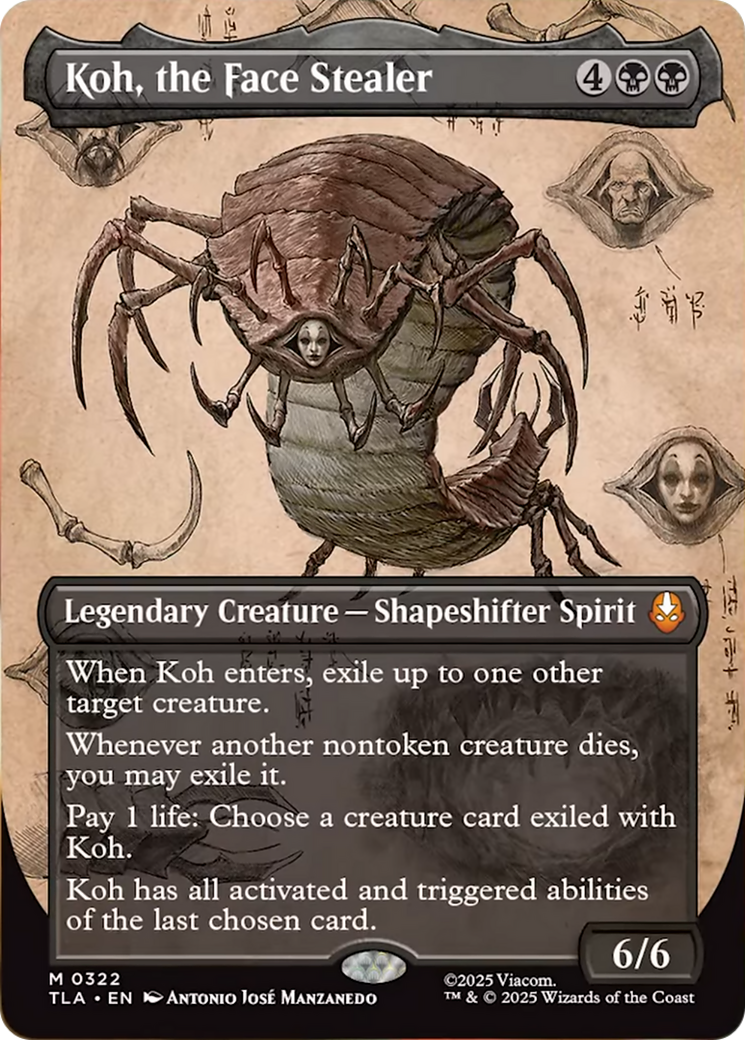 Koh, the Face Stealer (Borderless) [Avatar: The Last Airbender] MTG Single Magic: The Gathering | Red Claw Gaming