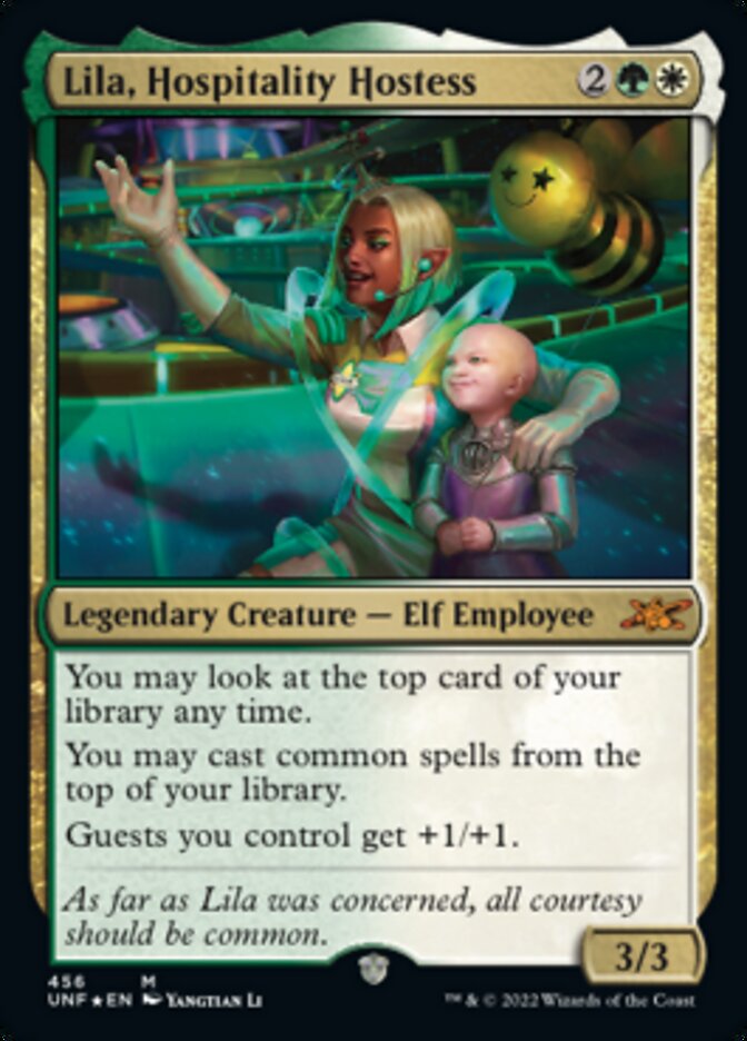 Lila, Hospitality Hostess (Galaxy Foil) [Unfinity] MTG Single Magic: The Gathering    | Red Claw Gaming