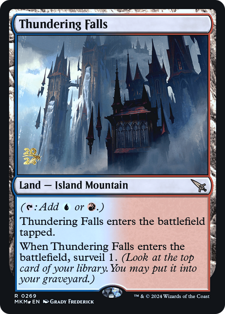 Thundering Falls [Murders at Karlov Manor Prerelease Promos] MTG Single Magic: The Gathering    | Red Claw Gaming