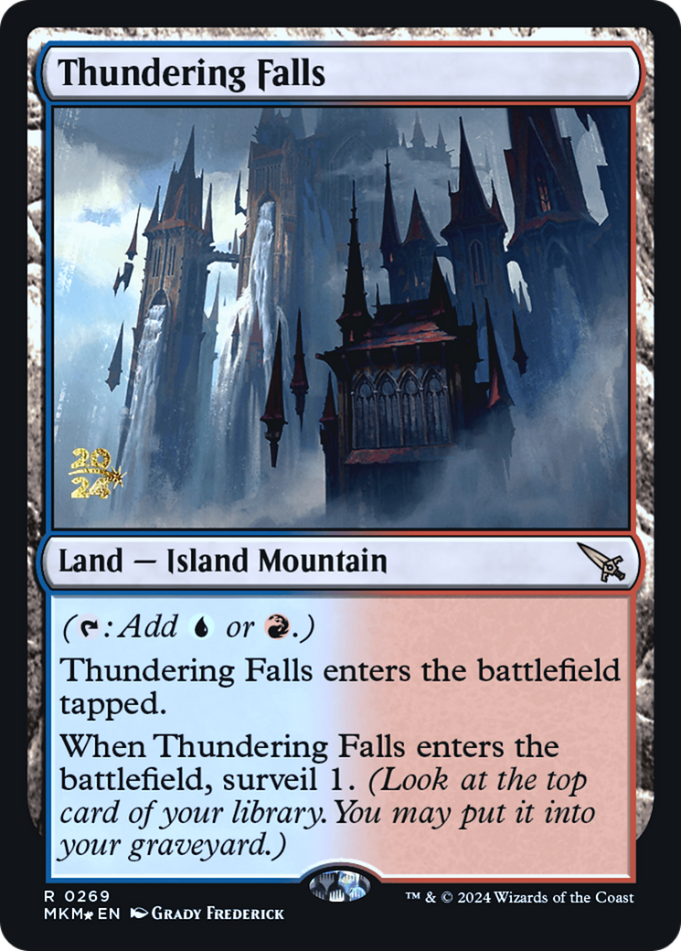 Thundering Falls [Murders at Karlov Manor Prerelease Promos] MTG Single Magic: The Gathering | Red Claw Gaming