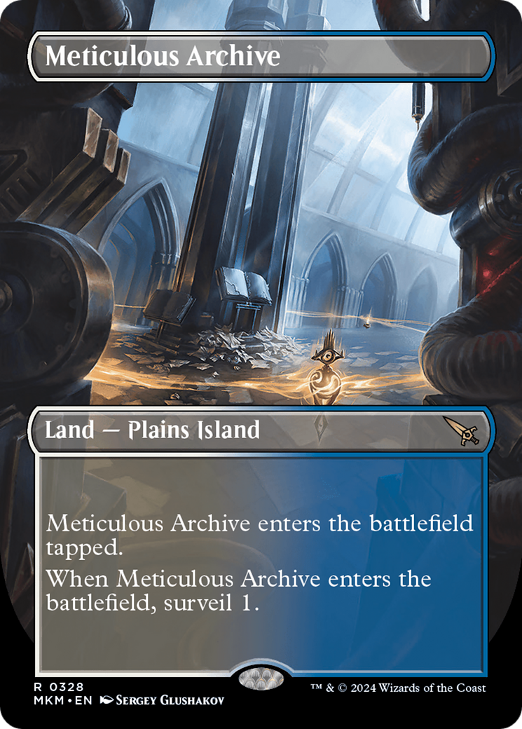 Meticulous Archive (Borderless) [Murders at Karlov Manor] MTG Single Magic: The Gathering    | Red Claw Gaming